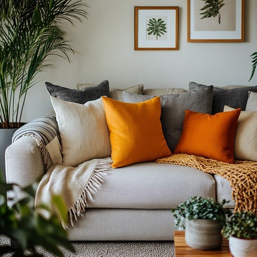 Cozy living room with warm lighting, plush seating, and inviting decor, perfect for relaxing in short-term rental properties in Bend, Sisters, and Friday Harbor.
